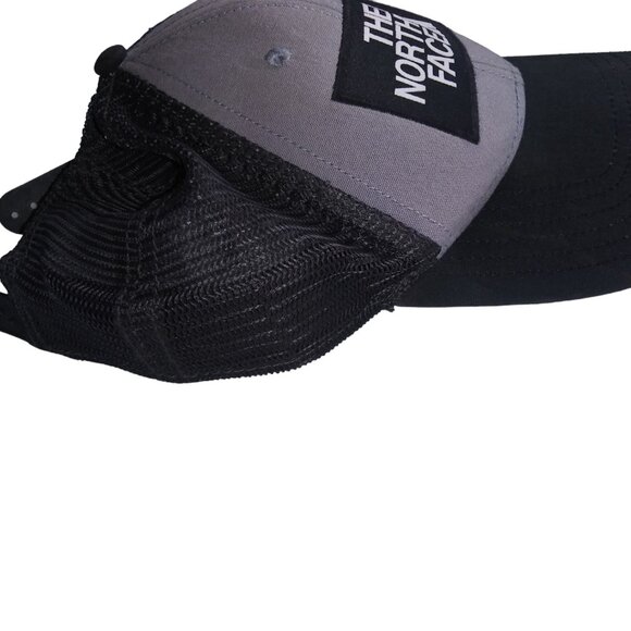 The North Face Mudder Trucker Hat Mesh Black and Grey TNF Adjustable Strap Cap - Picture 3 of 11